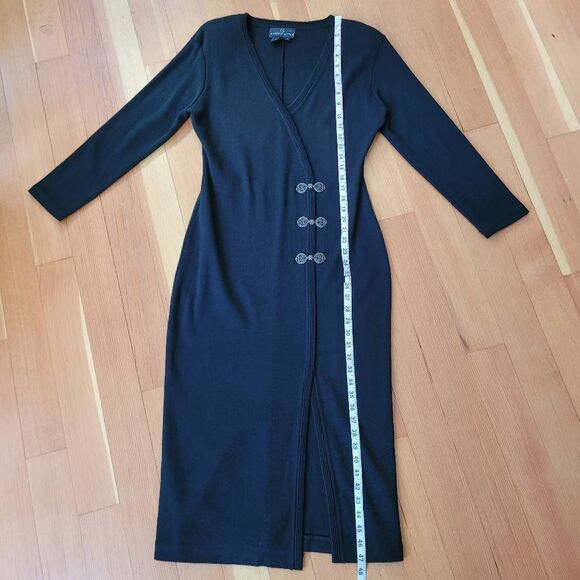 Vintage 90s wool blend maxi dress carol little brand size medium vampire goth - Picture 7 of 12